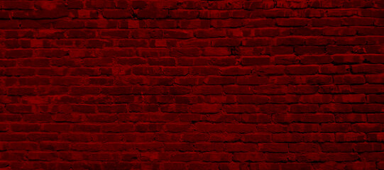 Fototapeta na wymiar Red grunge brick wall background