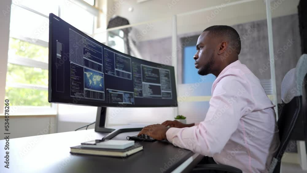 Aufkleber Man Programmer. Man Coding