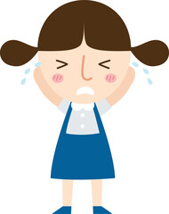 cute little girl with crying