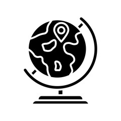 Globe map icon