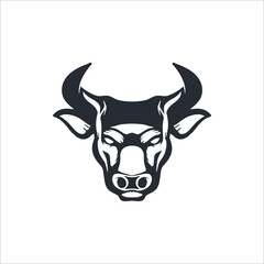 Creative design vector bull head logo
