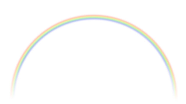 Realistic rainbow graphics with transparent background