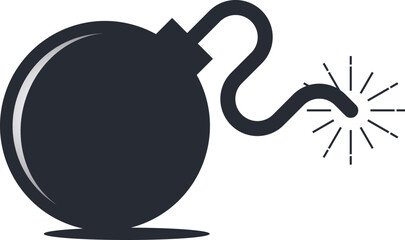 simple bomb illustration (long fuse)