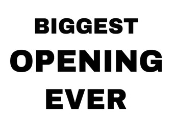 Obraz premium Biggest opening ever image vector 
