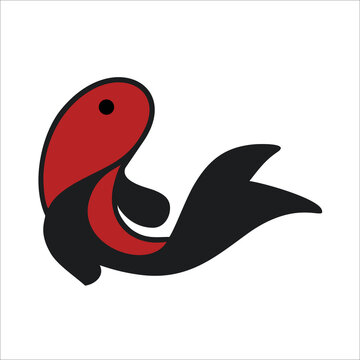 Koi Fish Logo Stock Vector Image