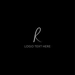 Letter R logo, Hand written letter R logo, R logo, Modern logo