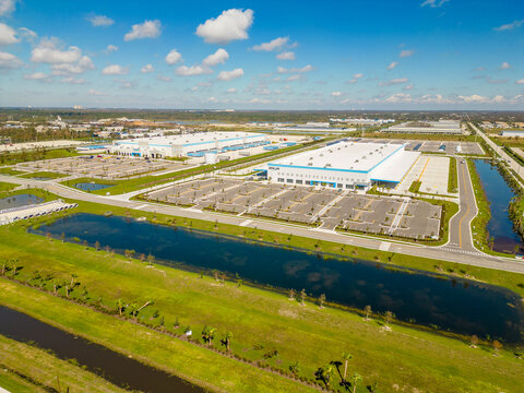 Aerial Image Of The Amazon Distribution Center Fort Myers FL