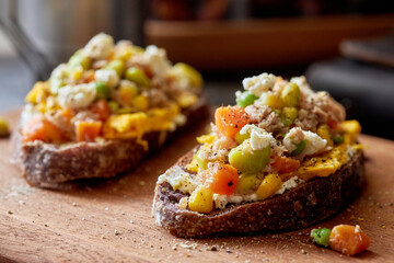 homemade delicious rye toast