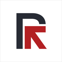 Letter R arrow Logo icon monogram design. Vector graphic design template element