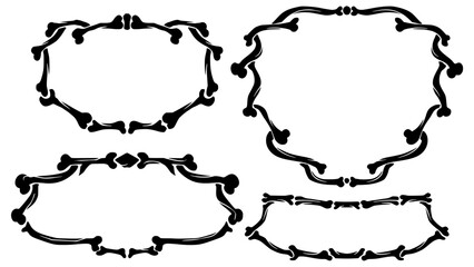 black and white frame set bone