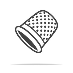 Sewing thimble icon transparent vector isolated