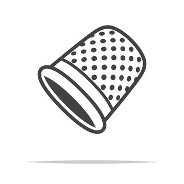 recommend clip art: Sewing thimble icon transparent vector isolated