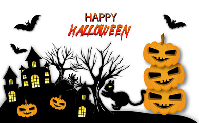 halloween background with pumpkin