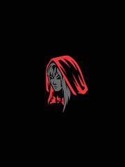 drawing of a woman with a veil vector illustration design