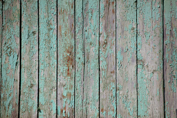 Old green wooden boards as an abstract background.