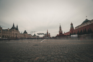 Red Square, Moscow, Russia - overcast weather