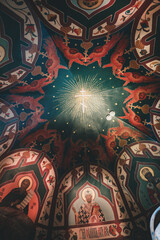 Obraz premium Details from inside Saint Basil's Cathedral, Moscow, Russia