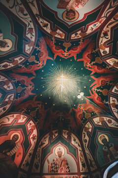 Details from inside Saint Basil's Cathedral, Moscow, Russia
