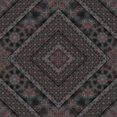 Seamless pattern with brown rhombus. Art deco style.