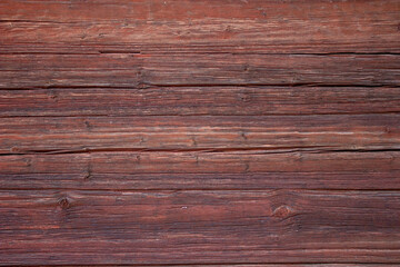 Close up of red wooden wall