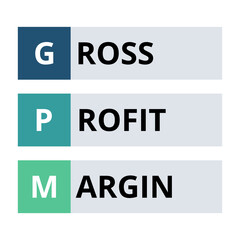 Gross profit margin vector. Finance and business concept.