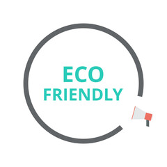 Eco friendly vector. Product and business sustainability concept. Flat illustration on white background.