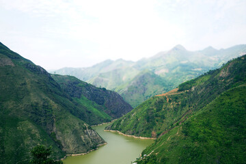 Beautiful mountain range of Ta Xua, Vietnam