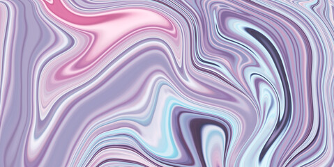 Abstract background with pink and purple lines, digital panoramic backdrop, swirl effect. Creative design element. Art decoration, paint flowing. Colorful wide banner. Curved shapes pattern, texture.