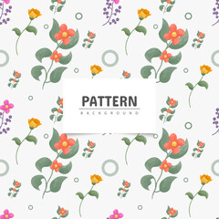 Seamles pattern colorful flowers background design