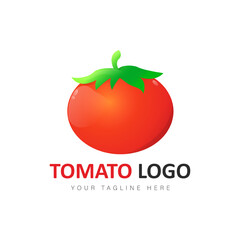 Tomato logo gradient design illustration
