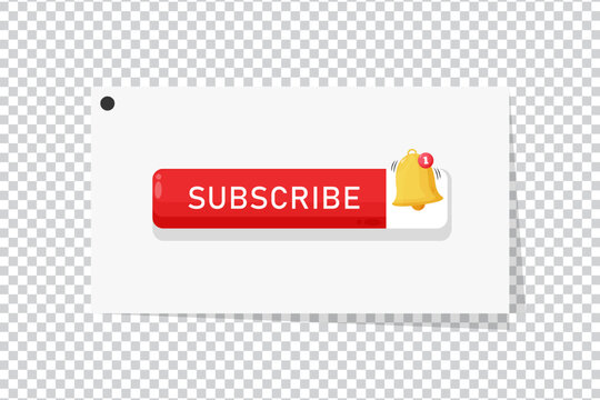 Subscribe notification icon on blank paper