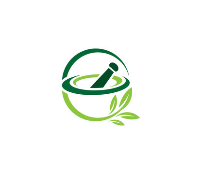 Pharmacy logo. Traditional Medicine symbol. Vector logo design template