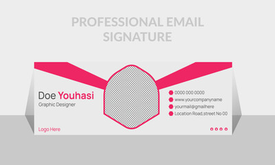 Sexy Email Signature Banner design vector Temple For Sexy Business 