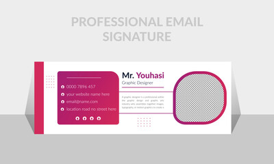 Cool Email Signature Banner design vector Temple For Cool Business 