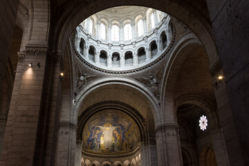 Paris, France – April 2014 – Interior of The Basilica of Sacré Coeur de Montmartre (Sacred...
