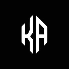 KA KA  Logo Design, Creative Minimal Letter KA KA Monogram - obrazy, fototapety, plakaty