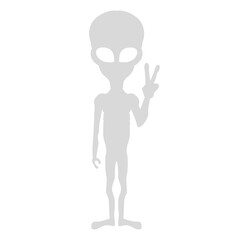 gray alien cartoon