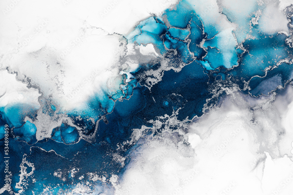Poster marble ink abstract art from exquisite original painting for abstract background . painting was pain