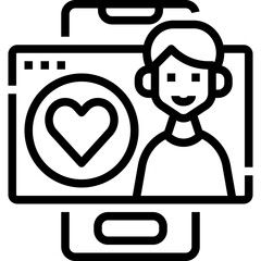 Man chat icon symbol element