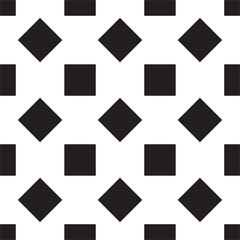 Black Squared and Rotated Seamless Pattern