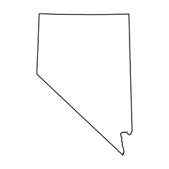 Nevada map shape, united states of america. Flat concept icon symbol vector illustration