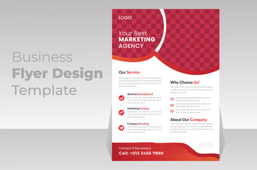 business, flyer, design, template, modern, layout, A4 size, vector,   Corporate,new digital marketing 