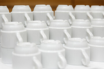 Naklejka premium cups for coffee in the restaurant