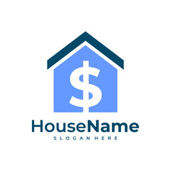 Money Home Logo Template Design Vector, Emblem, Design Concept, Creative Symbol, Icon