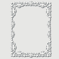 Frame, in the style of an ornament, Vector illustration eps 10, Art.