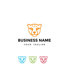 baby cheetah head logo