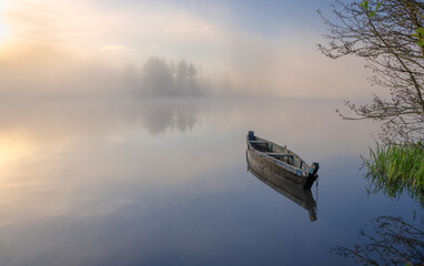 boat on the lake