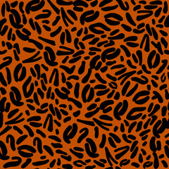 Leopard animal skin seamless pattern. Wild nature fabric print template. Simple wallpaper design.