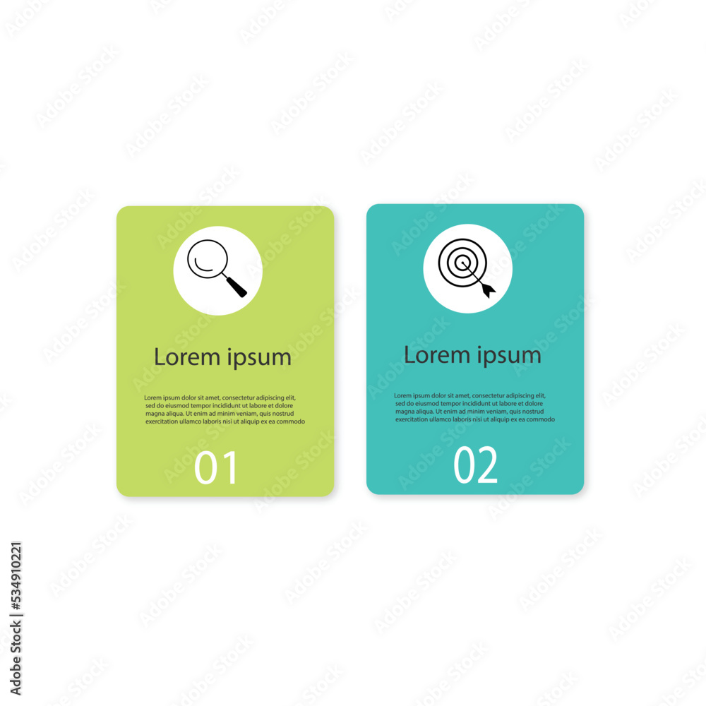 Canvas Prints 2 steps pyramid with free space for text on each level. infographics, presentations or advertising. 