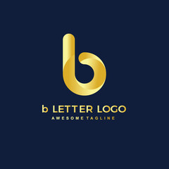 small b letter golden ratio logo